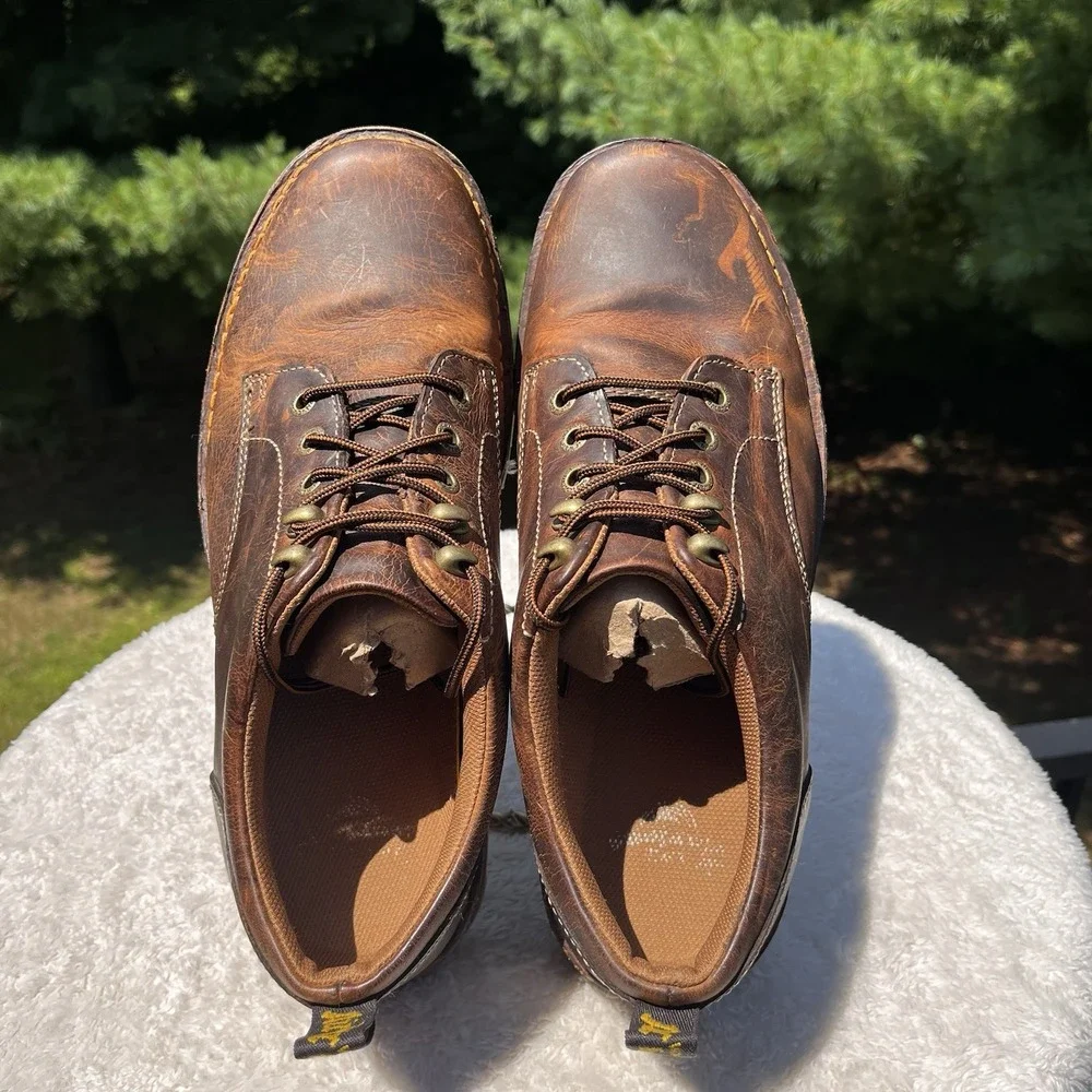 Dr Martens Lachlan Oxford Mens 14 | 48 Crazy Horse Brown Leather Shoe Distressed